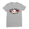 August Peeking Out Baby Boy Ladies Fitted T-Shirt