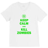 keep calm and kill zombies V-Neck Tee