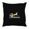 unicorn beach Throw Pillow