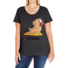 yoga pug exhale Ladies Curvy T-Shirt