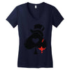 poker hat ace of spades Women's V-Neck T-Shirt