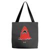 red blue shark Tote Bags