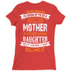 Super Cool Mother Of A Freaking Awesome Granddaughter Ladies Fitted T-Shirt