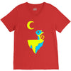 moon cat V-Neck Tee