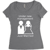 under new management   just married Women's Triblend Scoop T-shirt