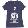 i'm a skiing dad   daddy Ladies Fitted T-Shirt