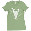 tuxedo fancy dress funny Ladies Fitted T-Shirt