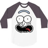 pickle rick face 3/4 Sleeve Shirt