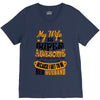 My Wife Is Super Awesome Her Husband V-Neck Tee