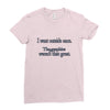 i went outsude once Ladies Fitted T-Shirt