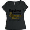 happiness is watching gilmore girls Women's Triblend Scoop T-shirt
