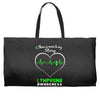 lymphoma awareness story Weekender Totes