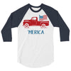 america 2 3/4 Sleeve Shirt