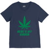 Support Liver Cancer Awareness With A Emerald Cannabis Leaf V-Neck Tee