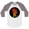 Goku Silhouette 3/4 Sleeve Shirt