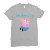 peppa pig brother pig Ladies Fitted T-Shirt