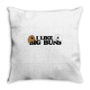 i like big buns bunny love Throw Pillow