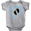 Baby Boy with Heart Any Name Customized Baby Bodysuit