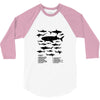 shark chart 3/4 Sleeve Shirt