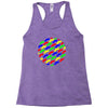 funny girly colorful patterns mustaches Racerback Tank