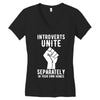 introverts unite separately in your own homes Women's V-Neck T-Shirt