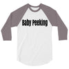 baby peeking 3/4 Sleeve Shirt