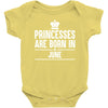 princesses are born in june Baby Bodysuit