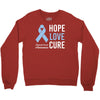 hope love cure stomach cancer awareness Crewneck Sweatshirt