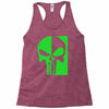 mad engine marvel brand punisher scar glow in the dark Racerback Tank