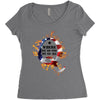 American Flag Q Fire Women's Triblend Scoop T-shirt