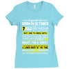 Legends Are Born In October Ladies Fitted T-Shirt