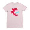 monster fish eats diver Ladies Fitted T-Shirt
