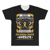 Never Underestimate the Strength of a Childhood Cancer Warrior All Over Men's T-shirt