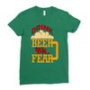 drink beer fuck fear Ladies Fitted T-Shirt