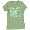 i ski like a girl Ladies Fitted T-Shirt