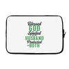 blessed god by spoiled by my husband protected by both Laptop sleeve