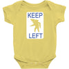 keep left shark Baby Bodysuit
