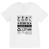 Born In November V-Neck Tee