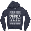 ugly merry christmas Zipper Hoodie