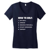 how to golf best trending Women's V-Neck T-Shirt