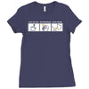 push button recieve bacon Ladies Fitted T-Shirt