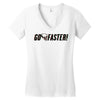 go faster Women's V-Neck T-Shirt