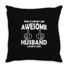 Awesome Husband Looks Like Throw Pillow