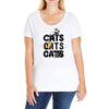 cats cats cats Ladies Curvy T-Shirt