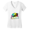 neon lacrosse Women's V-Neck T-Shirt