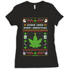 smoke weed every christmas Ladies Fitted T-Shirt