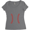 Baseball Mom Women's Triblend Scoop T-shirt