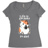 fat life Women's Triblend Scoop T-shirt
