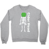 ciderhead cider drinking skeleton and apple Crewneck Sweatshirt