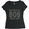 bicause im bob Women's Triblend Scoop T-shirt